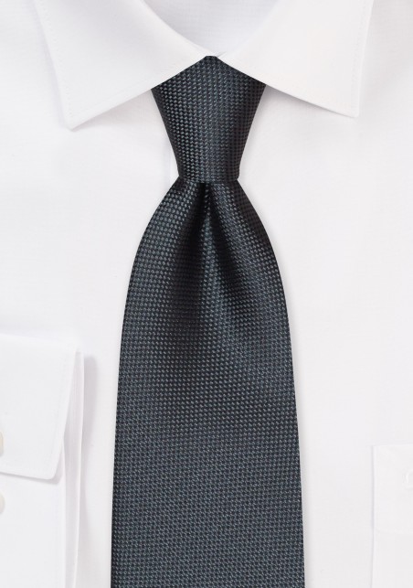 Microtexture Tie in Smoke Gray