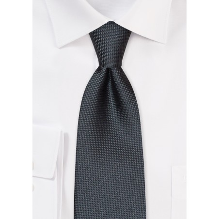 Microtexture Tie in Smoke Gray