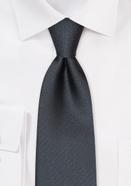 Microtexture Tie in Smoke Gray