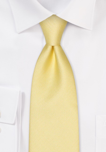 Pastel Yellow Textured Necktie