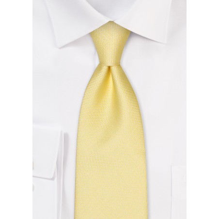 Pastel Yellow Textured Necktie