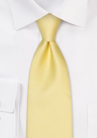 Pastel Yellow Textured Necktie