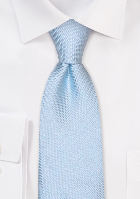 Matte Texture Tie in Powder Blue