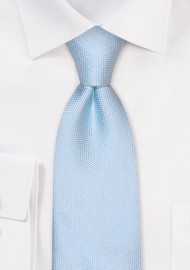 Matte Texture Tie in Powder Blue