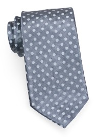 Kids Neckties | Gray Polka Dot Tie for Kids