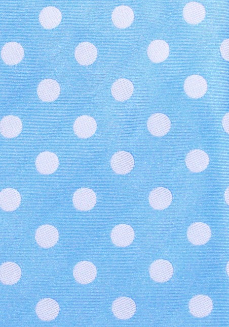 Bright Alaskan Blue Summer Tie with Polka Dots