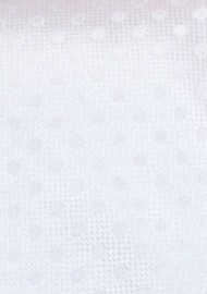Kids Polka Dot Tie in White | Bright White Kids Necktie