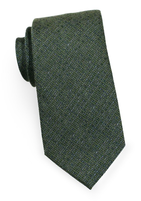 XL Wool Tie in Autumn Green