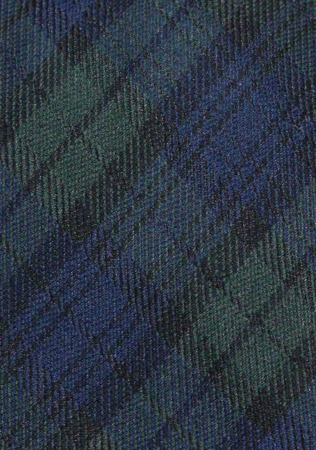 Navy and Hunter Green Tartan Plaid Kids Tie