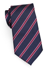 Navy and Wine Striped Kids Tie | Navy Blue Kids Tie with Wine Red Stripes