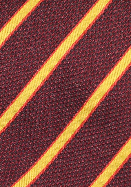 Burgundy and Gold Striped Tie in XL Length | Extra Long Striped Neckties