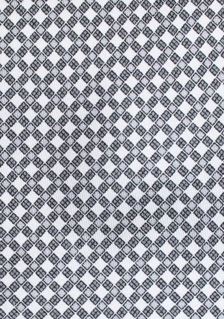 Designer Necktie in Ivory and Charcoal