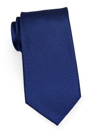 Solid Herringbone Designer Tie in Royal Navy