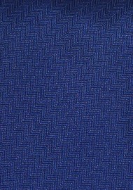 Solid Herringbone Designer Tie in Royal Navy
