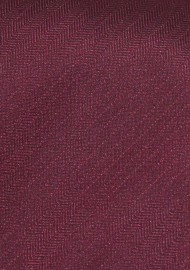 Mens Wine Red Herringbone Tie