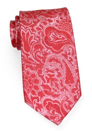 Paisley Tie in Vivid Poppy