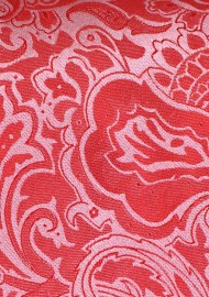 Paisley Tie in Vivid Poppy