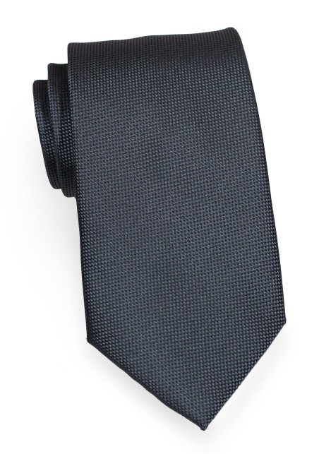 Microtexture Tie in Smoke Gray
