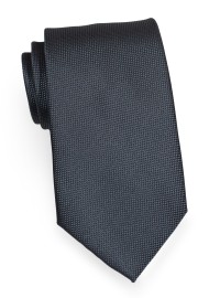 Microtexture Tie in Smoke Gray