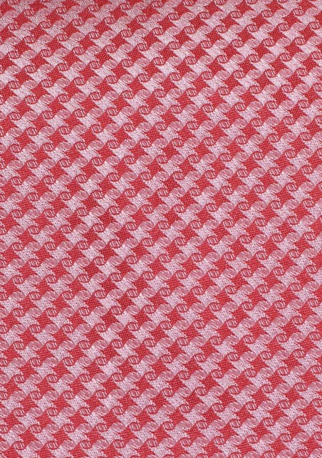 Micro Houndstooth Check Tie in Spiced Coral