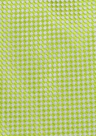 Woven Extra Long Tie in Bright Lime Green