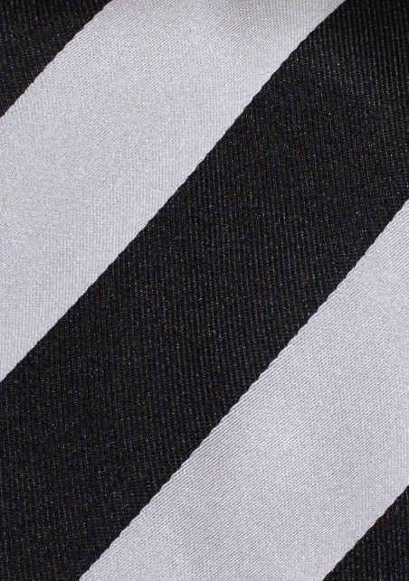 Classy Striped Kids Tie In Gray and Black