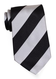 Classy Striped XL Tie Gray Black