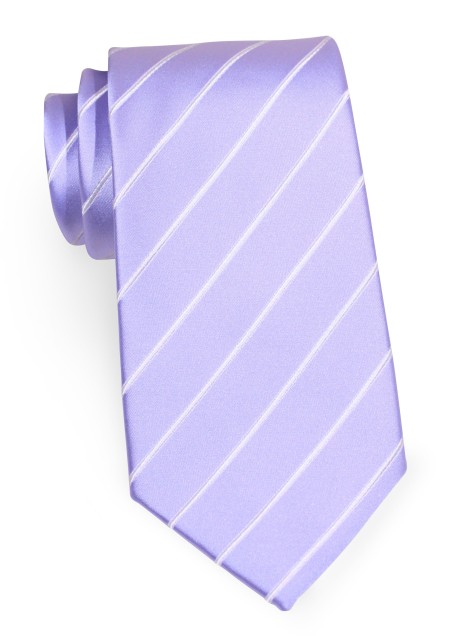 Lavender and White Mens Tie