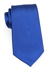 Solid Necktie in Bright Azure Blue