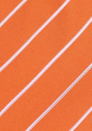 Persimmon Orange Striped Kids Tie