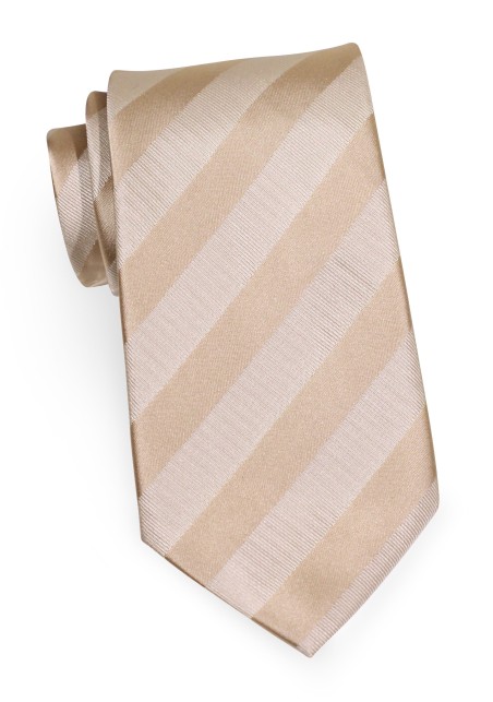 Textured Gold Striped Tie for Kids
