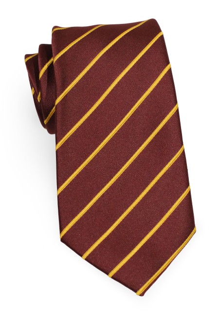 Versatile Necktie in Cinnamon Brown and Muted Gold