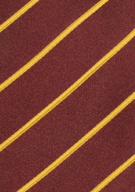 Versatile Necktie in Cinnamon Brown and Muted Gold