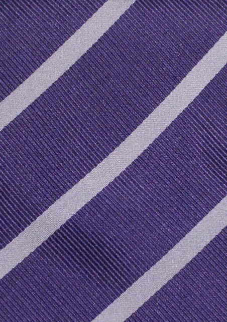 Amethyst and Gray Striped Necktie