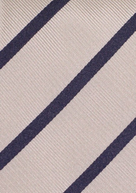 Repp Stripe Tie in Platinum and Dark Navy