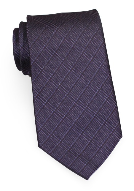 Summer Plaid Tie in Plum Perfect