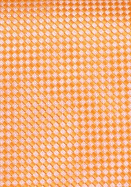 Micro Check Kids Tie in Tangerine