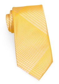 Summer Plaid Tie in Mimosa Yellow