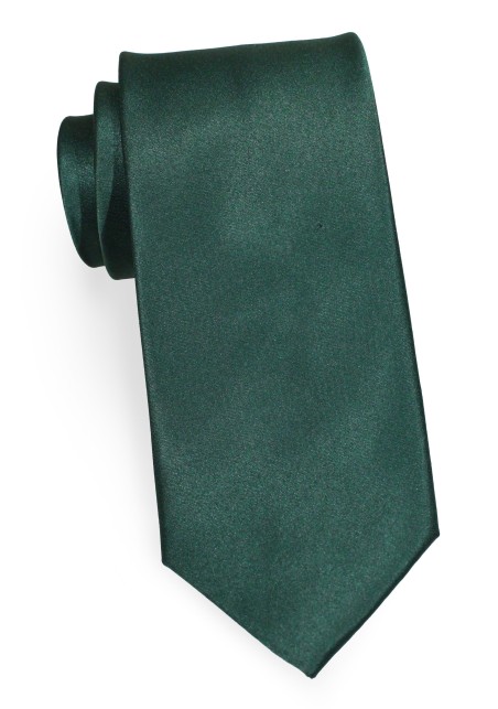Kids Tie Forest Green | Solid Forest Green Kids Necktie