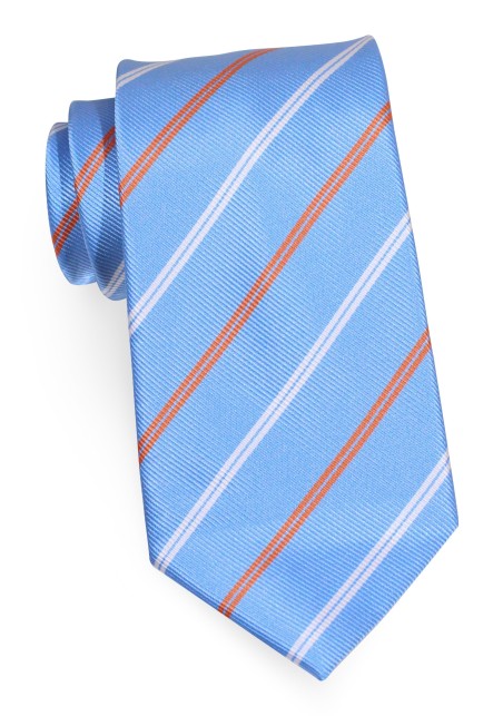 Repp Mens Tie in Parisian Blue and Orange