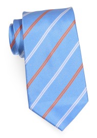 Repp Mens Tie in Parisian Blue and Orange