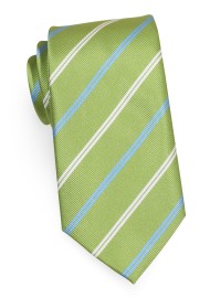 Trendy Repp Stripe Tie in Grass Green