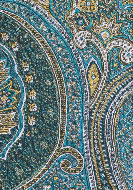 Skinny Paisley Tie in Jade Green