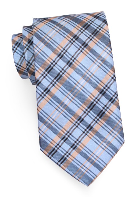 Mens Cool Plaid in Steel Blue