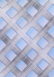 Blue and Silver Diamond Tie