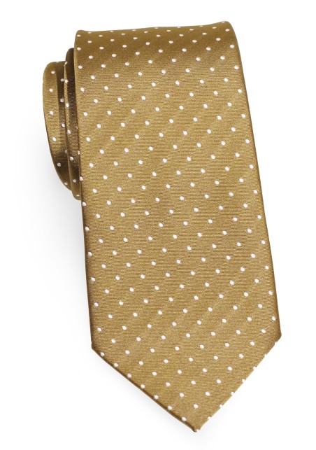 Polka Dot Tie in Gold