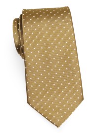 Polka Dot Tie in Gold