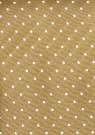 Polka Dot Kids Tie in Old Gold