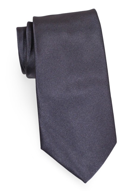 Dark Charcoal Grey Tie in Long Size