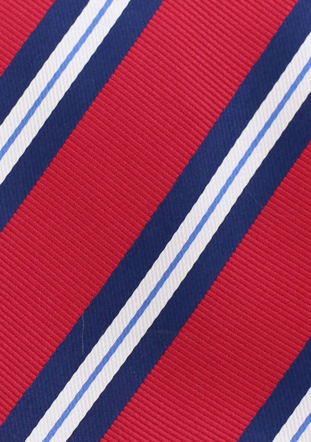Preppy Repp Stripe Tie in Red and Blue